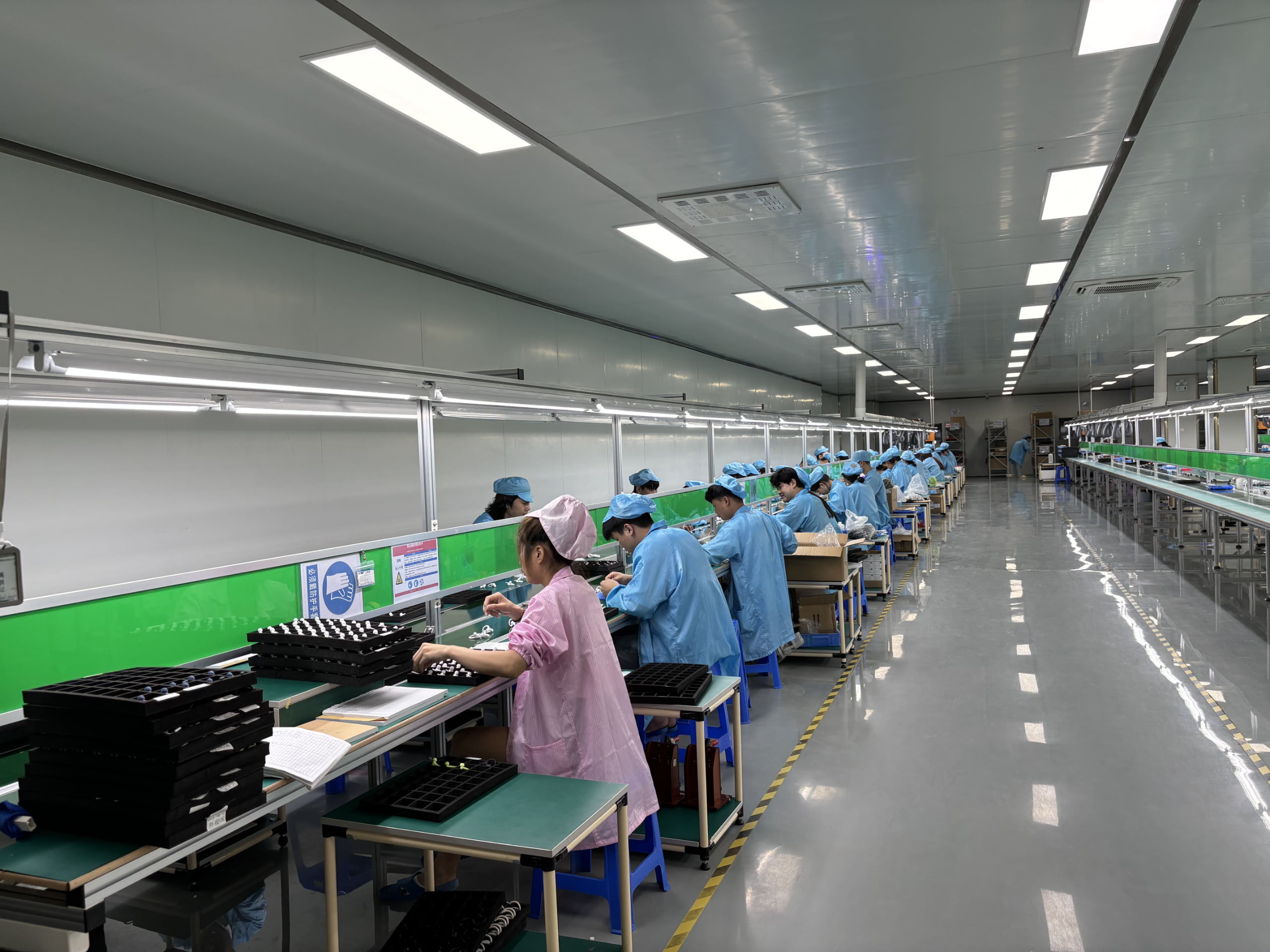 Our earbuds production line in Shenzhen factory