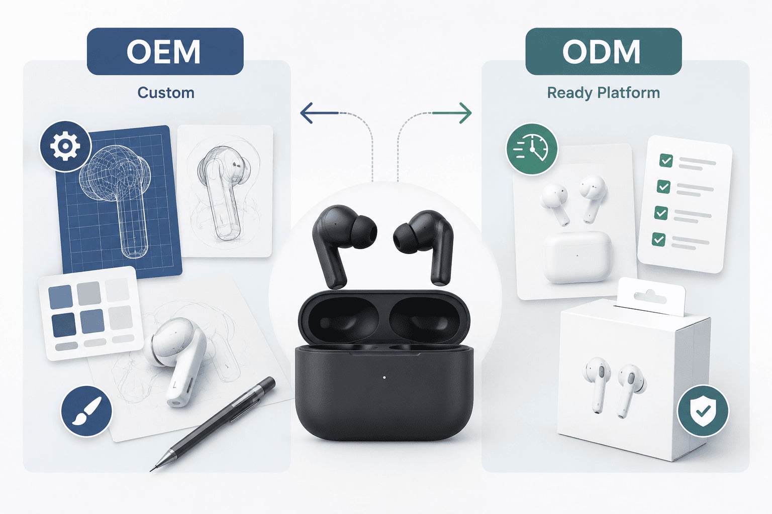 OEM vs ODM Bluetooth Earbuds